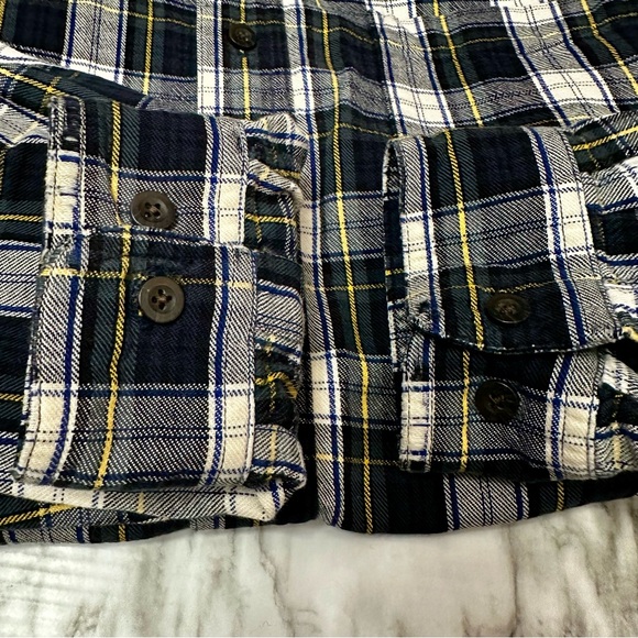 LL Bean Mens Sz XL Blue Tartan Plaid Flannel Button Up Shirt Lumberjack Maine - Picture 10 of 12